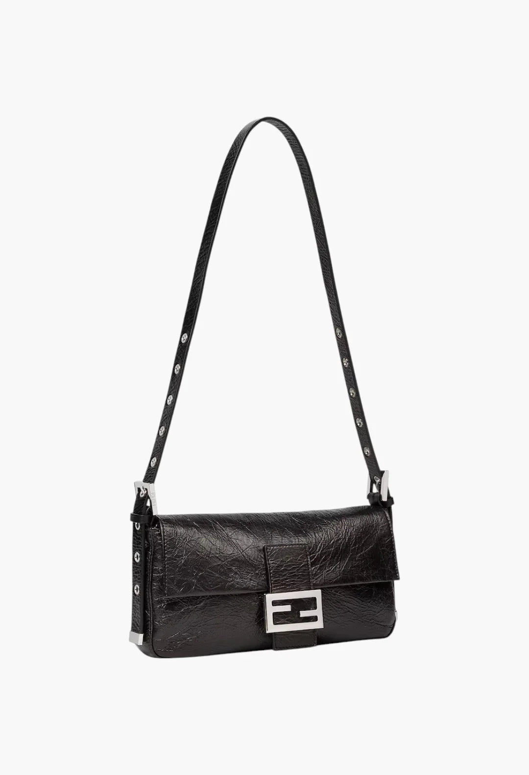 Baguette® 26424 Crackled black leather bag
