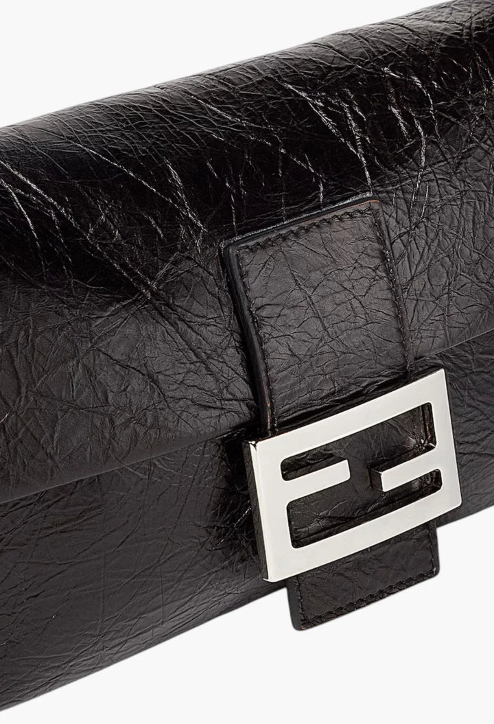 Baguette® 26424 Crackled black leather bag