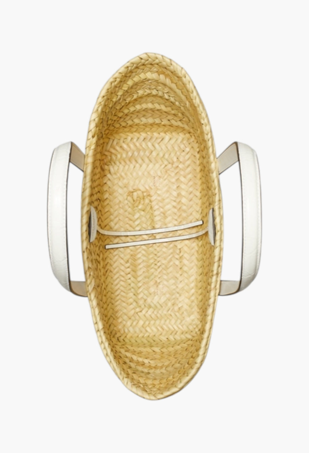 Blanc - Small Ella Croc-Embossed Straw Basket - GLAM MODA