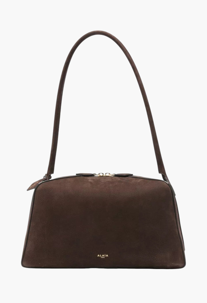 Le Bouledogue Nabuk Leather Shoulder Bag - GLAM MODA