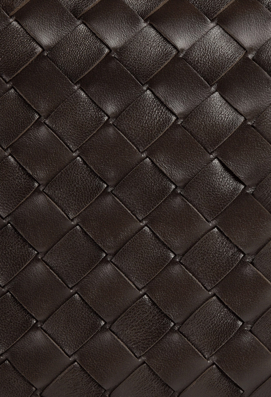 Brown - Large Campana Shoulder Bag in Intrecciato Leather - GLAM MODA