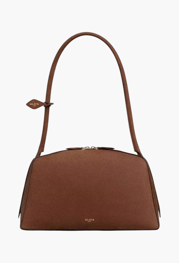 Le Bouledogue Nabuk Leather Shoulder Bag - GLAM MODA