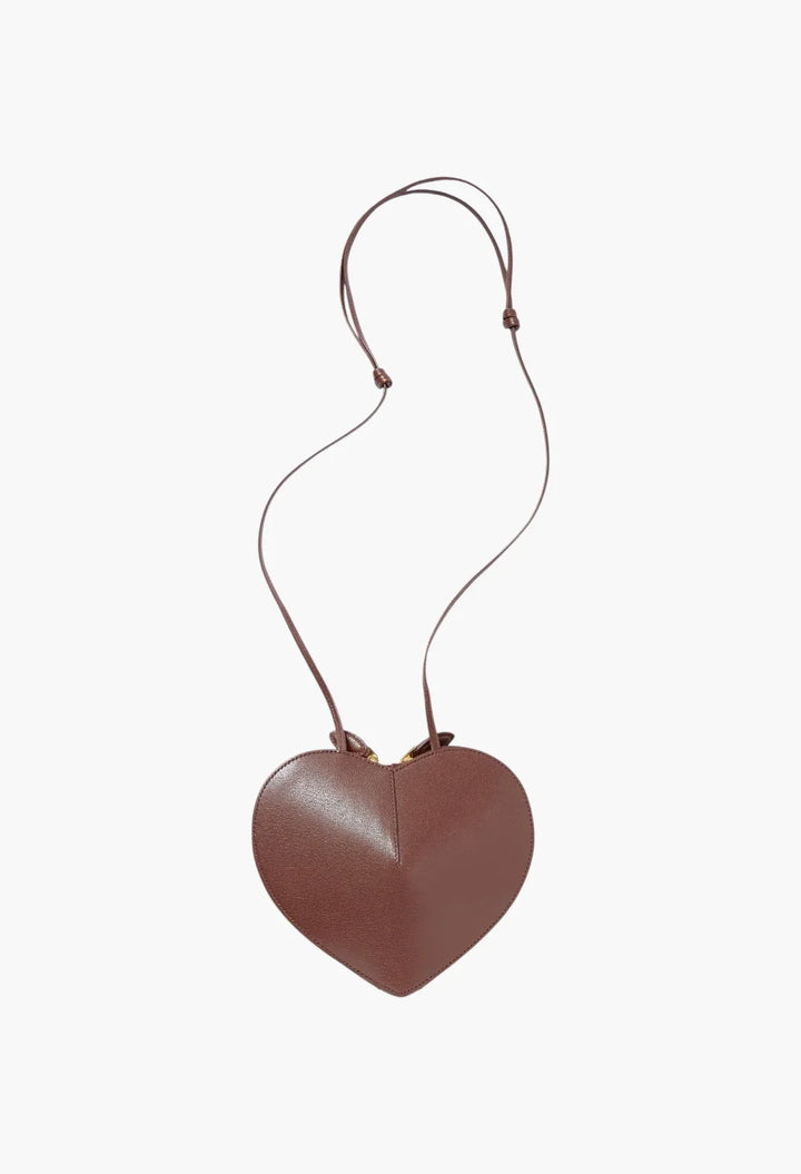 Le Coeur suede and leather shoulder bag