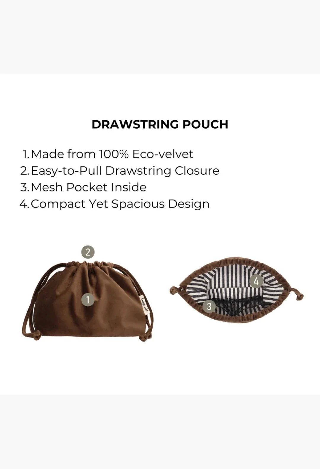Drawstring Makeup Organizing Bag – Eco Velvet