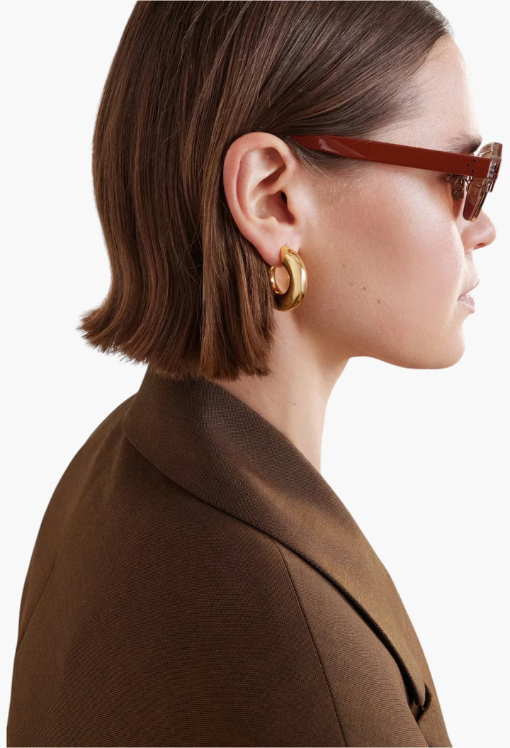 Square frame acetate sunglasses