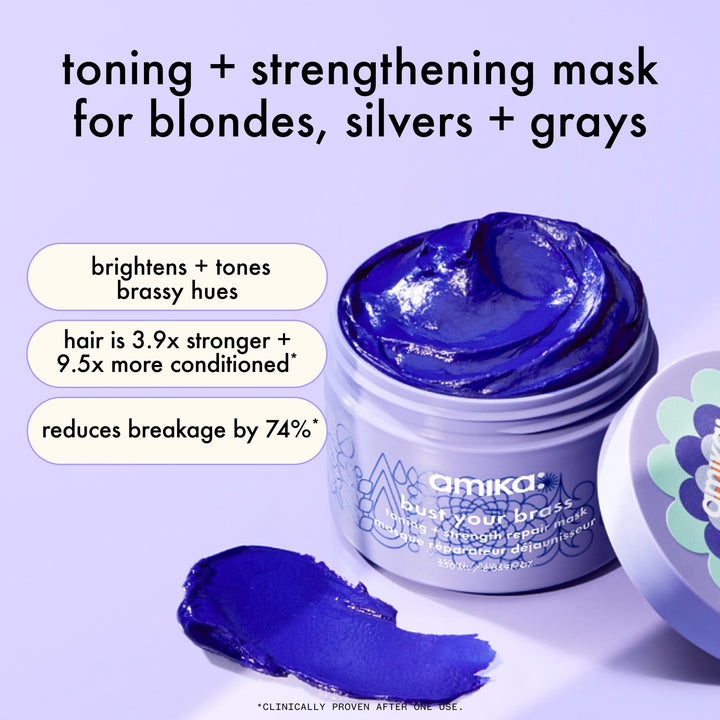 Bust Your BrassCool Blonde Intense Repair Hair Mask 100ml - GLAM MODA