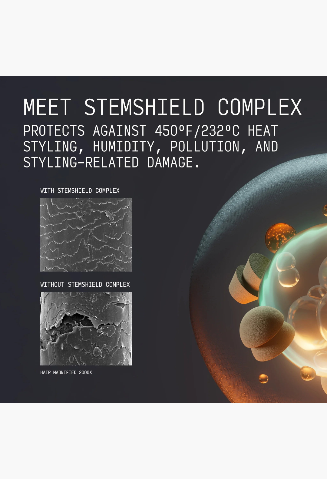 GLAM MODA Heat Activated Silk Glaze gel-serum hybrid featuring abstract spherical textures and glowing light effects.