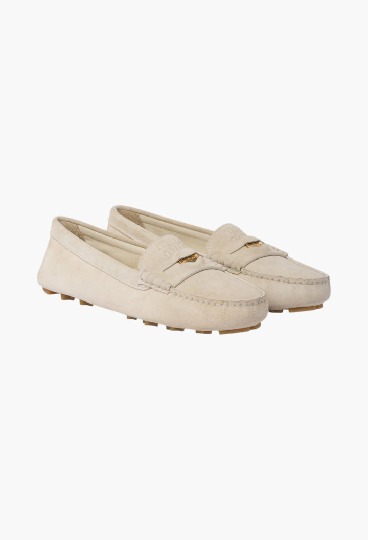 Chalk - Suede Driving Shoes - GLAM MODA