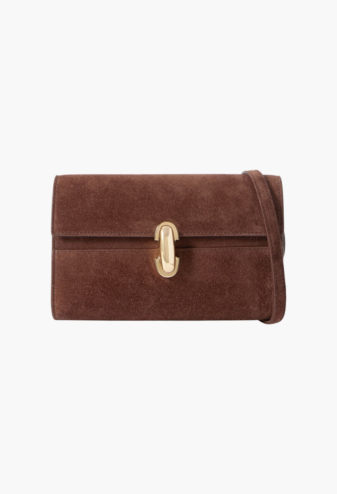Chocolate - Symmetry 19 Suede Shoulder Bag - GLAM MODA