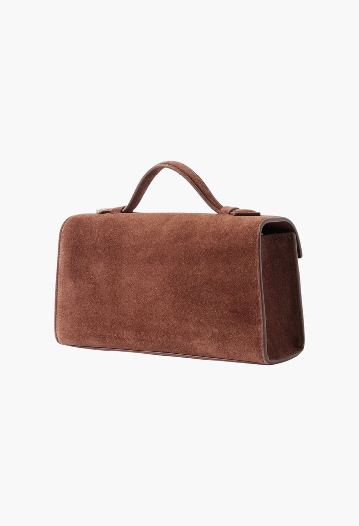 Chocolate - Symmetry Pochette Suede Tote - GLAM MODA
