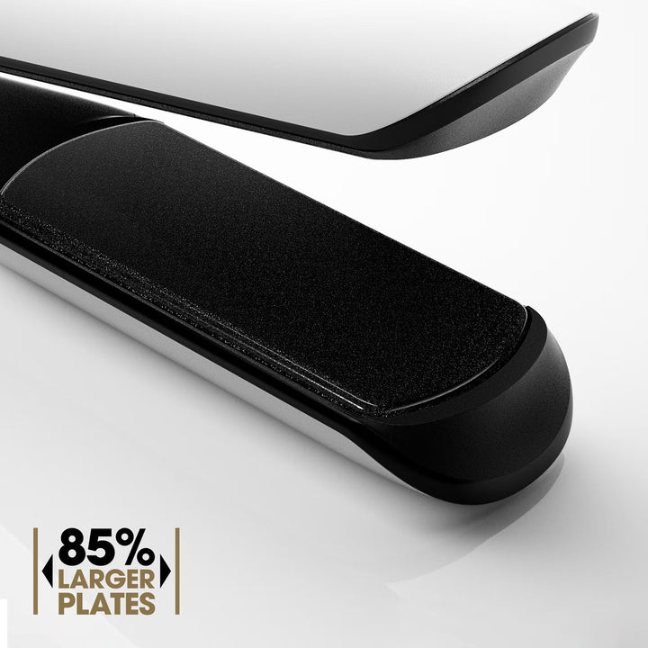 Chronos Max Wide Plate Hair Straightener White - GLAM MODA