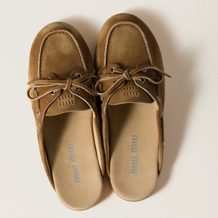 Cinnamon - Faded Suede Mules - GLAM MODA