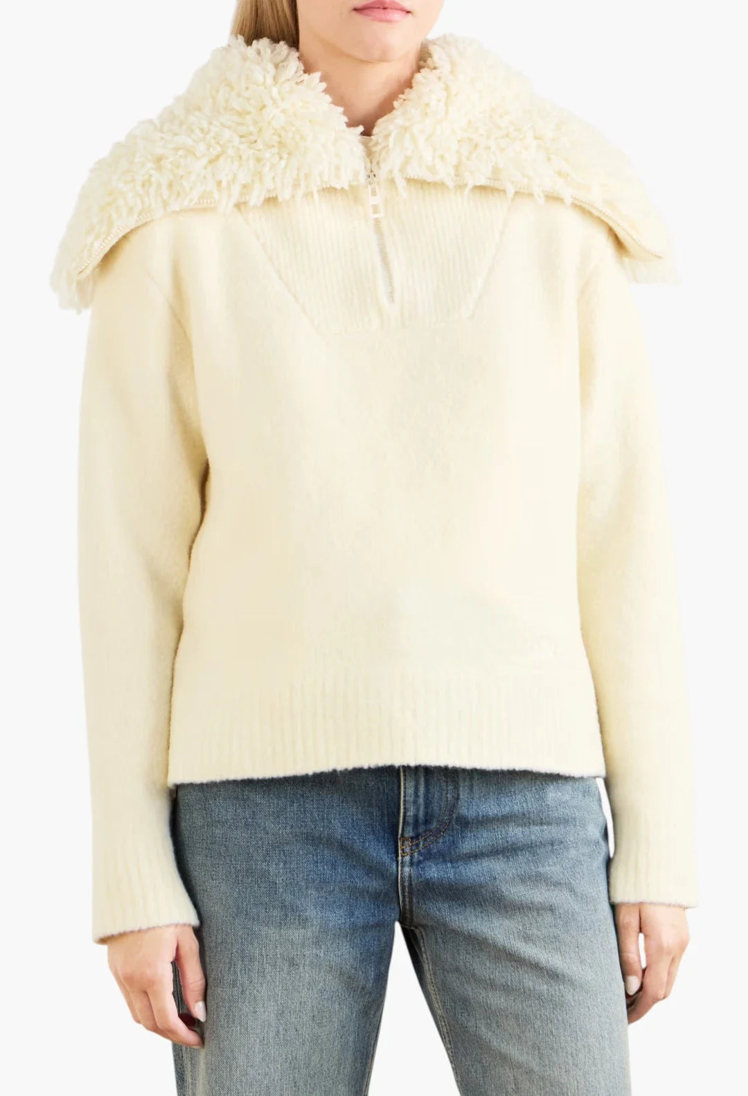 Logo-embroidered wool-blend sweater