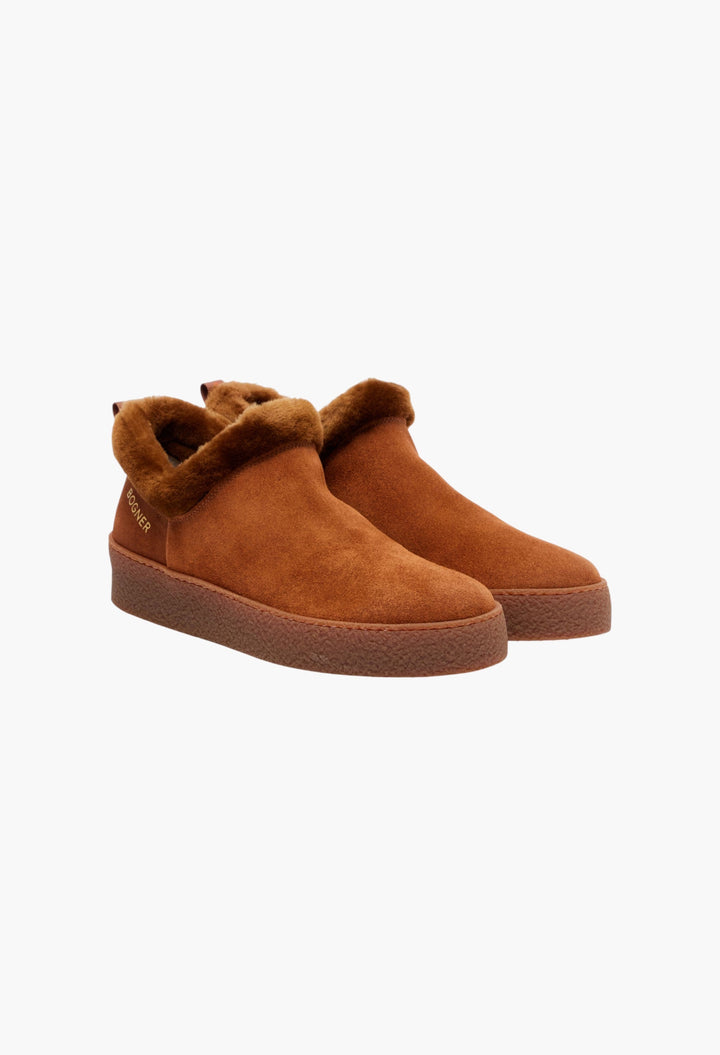 Cognac - Lucerne Suede Ankle Boots - GLAM MODA