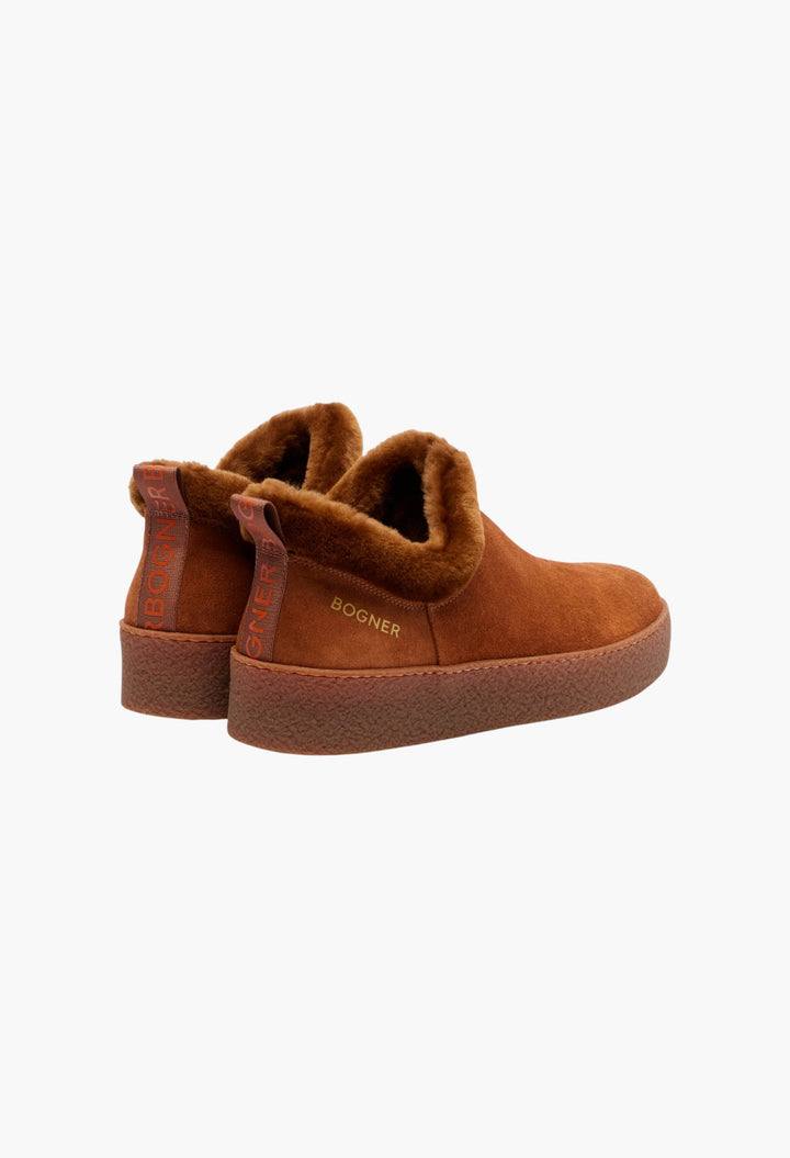 Cognac - Lucerne Suede Ankle Boots - GLAM MODA