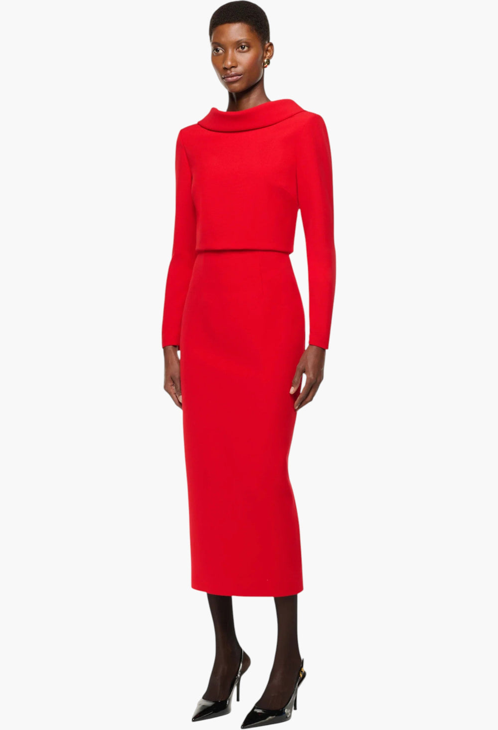 Collared Crepe Top - GLAM MODA