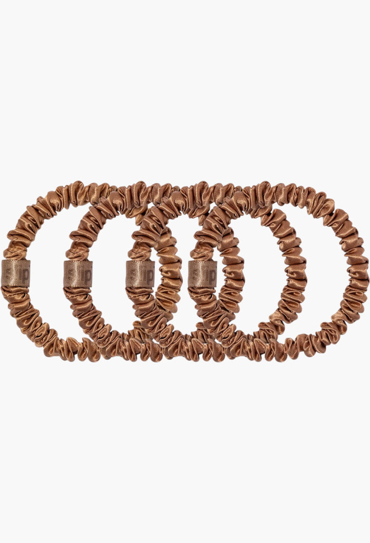 Copper - Slip Pure Silk Skinny Scrunchies - GLAM MODA