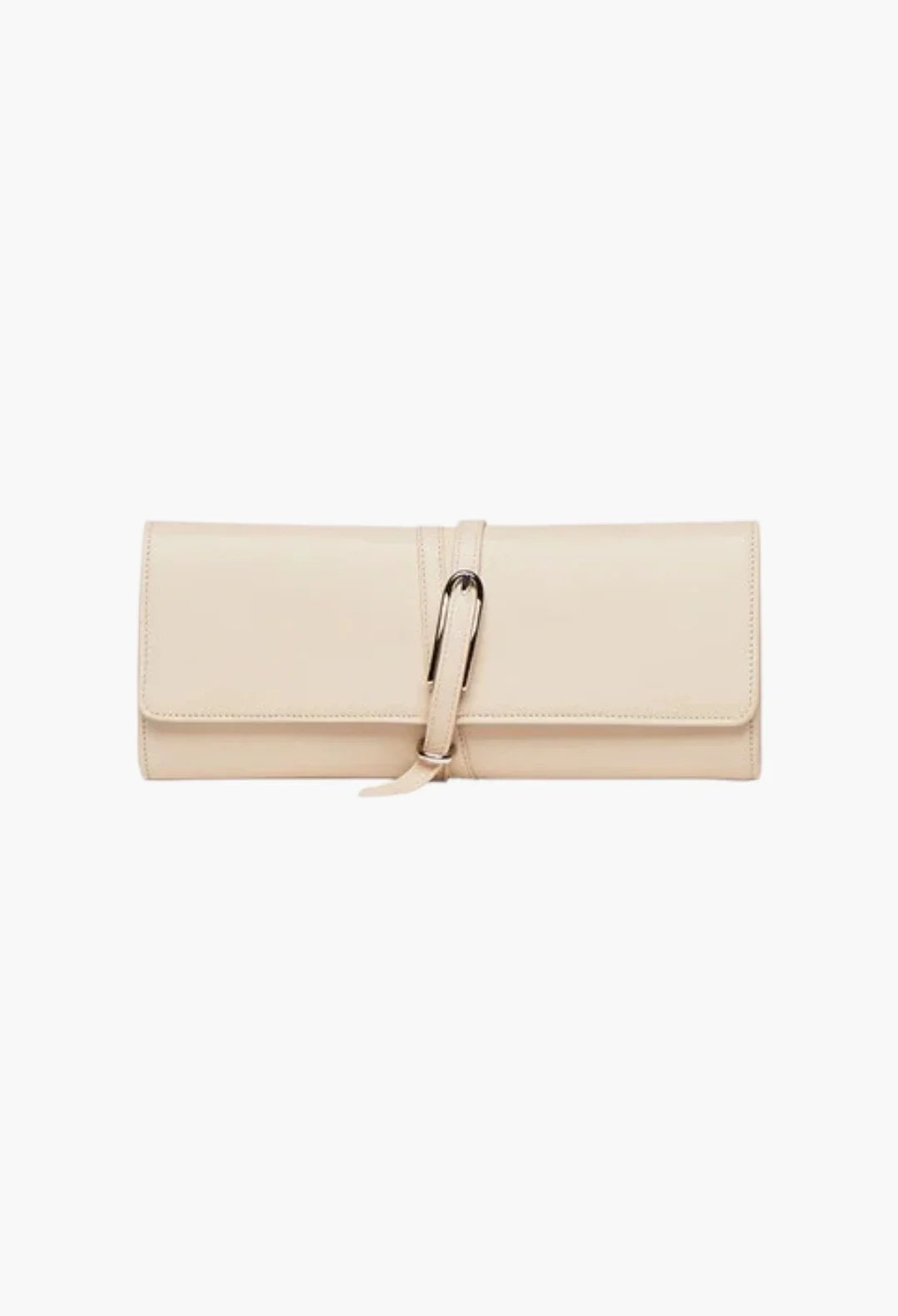 Belted Clutch Black Croc