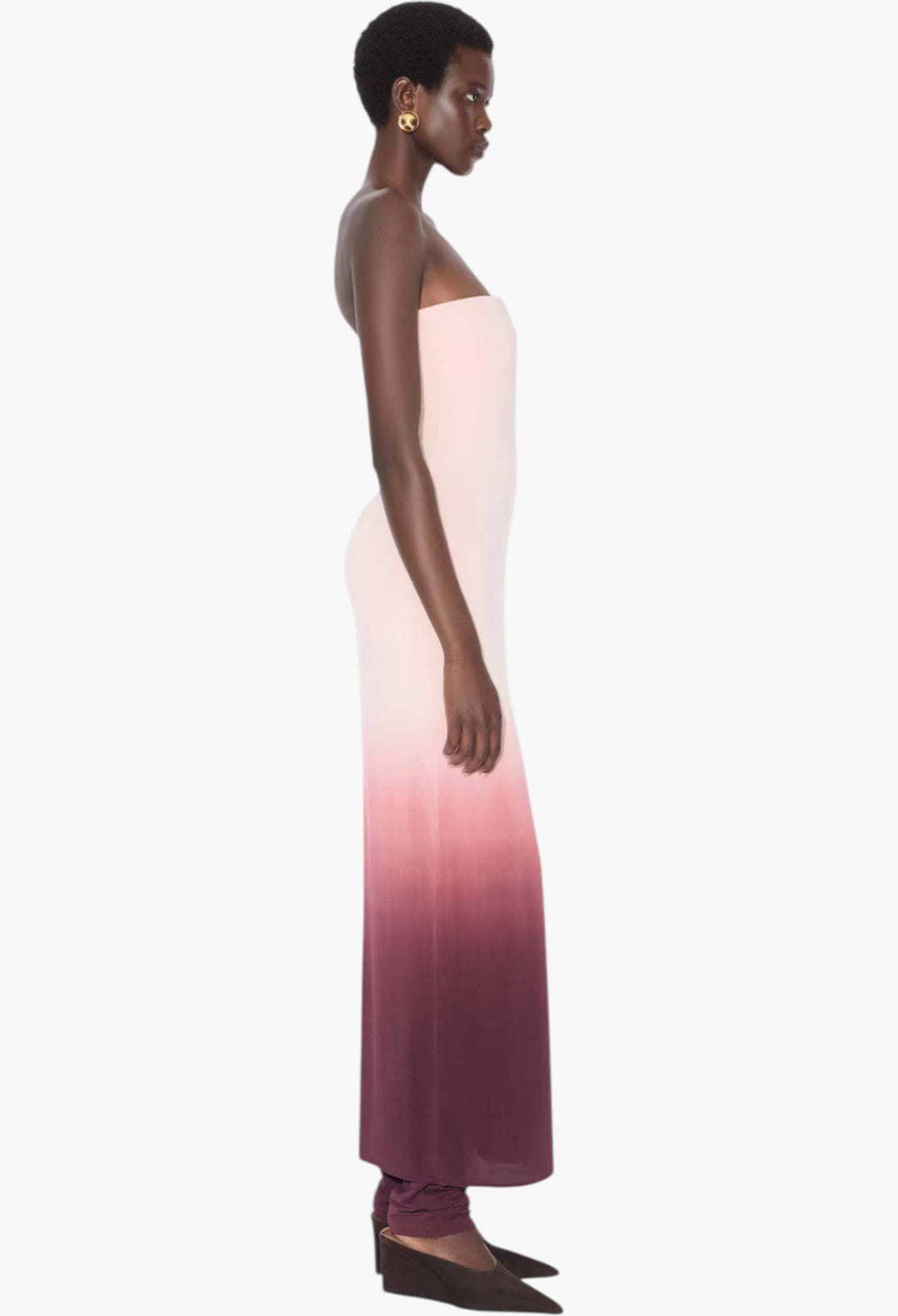 Dark Brown -  Cube Wedge Mules In Suede Goatskin - GLAM MODA