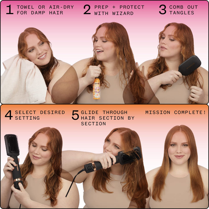 Double Agent 2-in-1 Straightening Blow Dry Brush - GLAM MODA