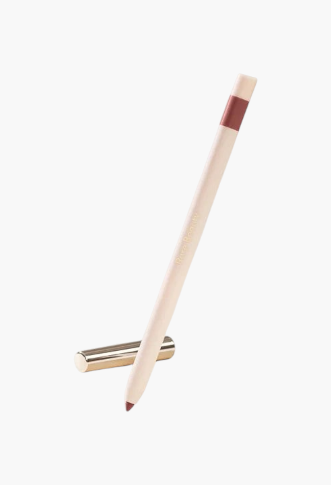 GLAM MODA Kind Words matte lip liner in a neutral mauve shade with a sleek beige casing and gold cap.
