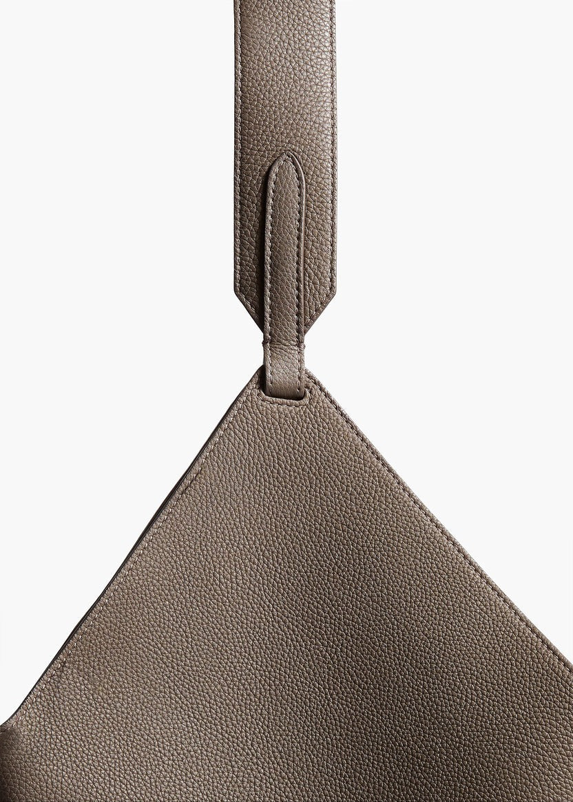 Elephant Pebbled Leather - Small Lotus Tote - GLAM MODA