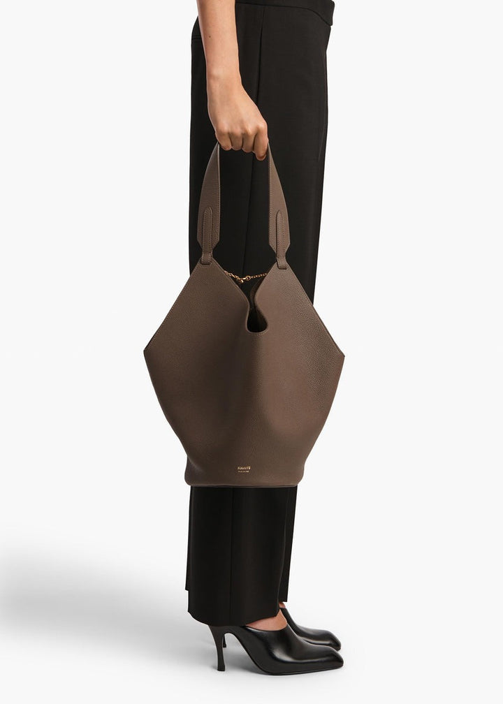 Elephant Pebbled Leather - Small Lotus Tote - GLAM MODA