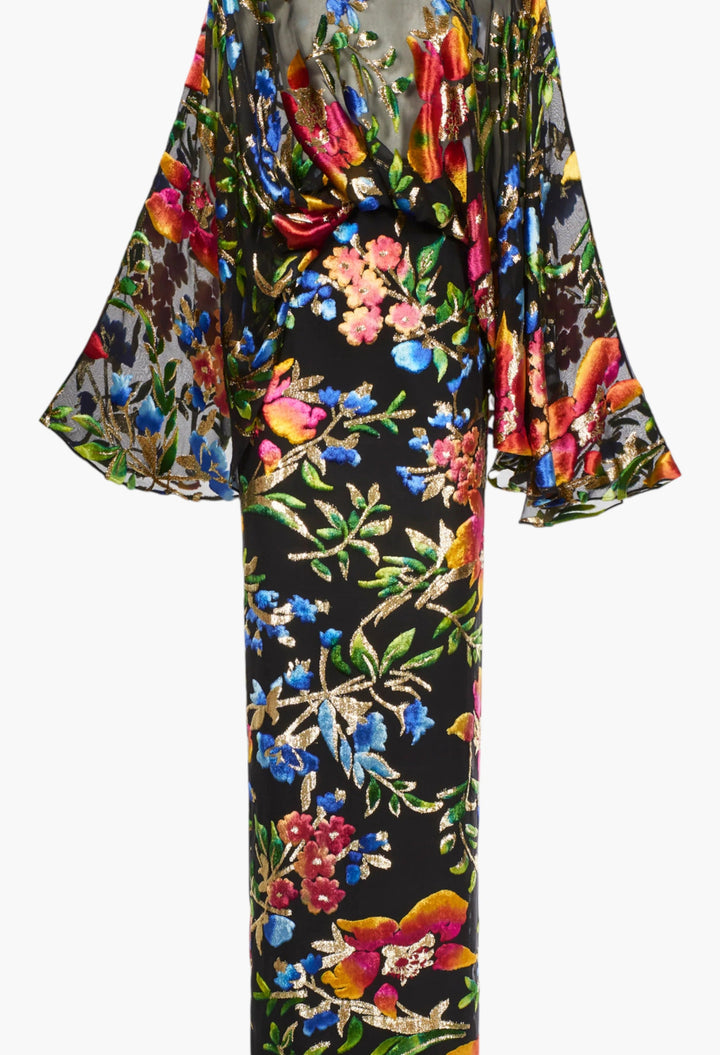 Eolia Technicolor Gown In Multicolor - GLAM MODA