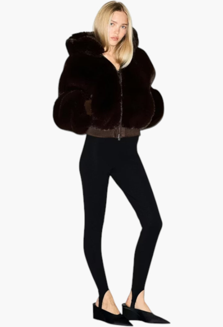 Faux Fur - Zip Up Jacket - GLAM MODA