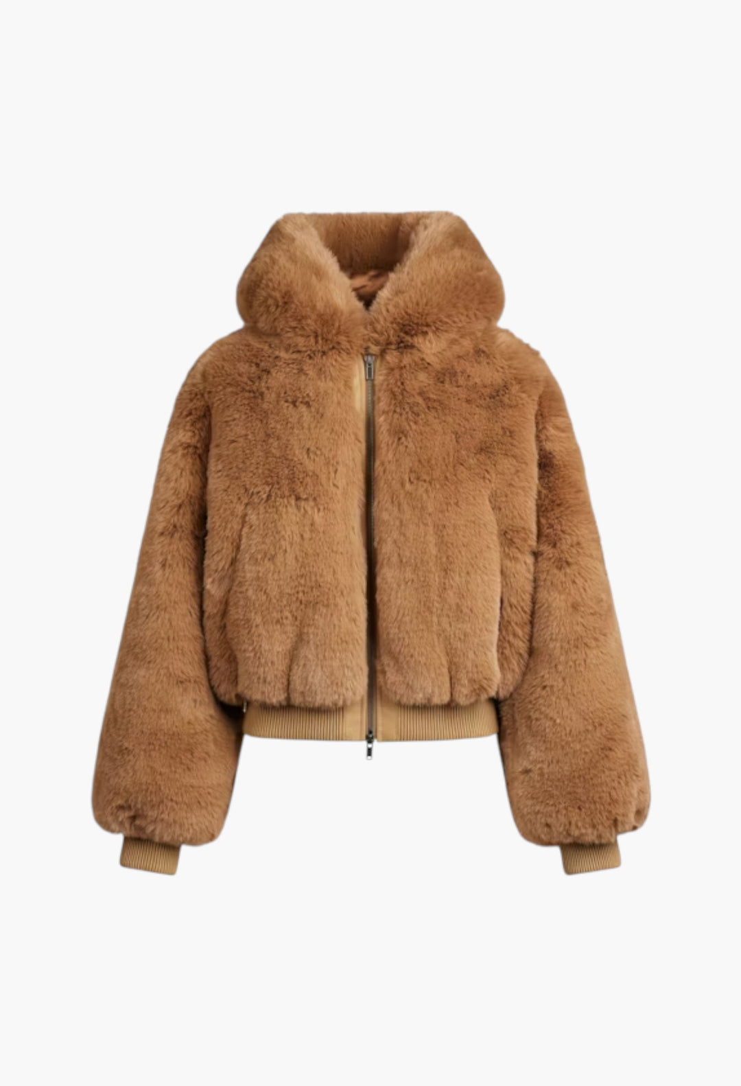 Faux Fur - Zip Up Jacket - GLAM MODA