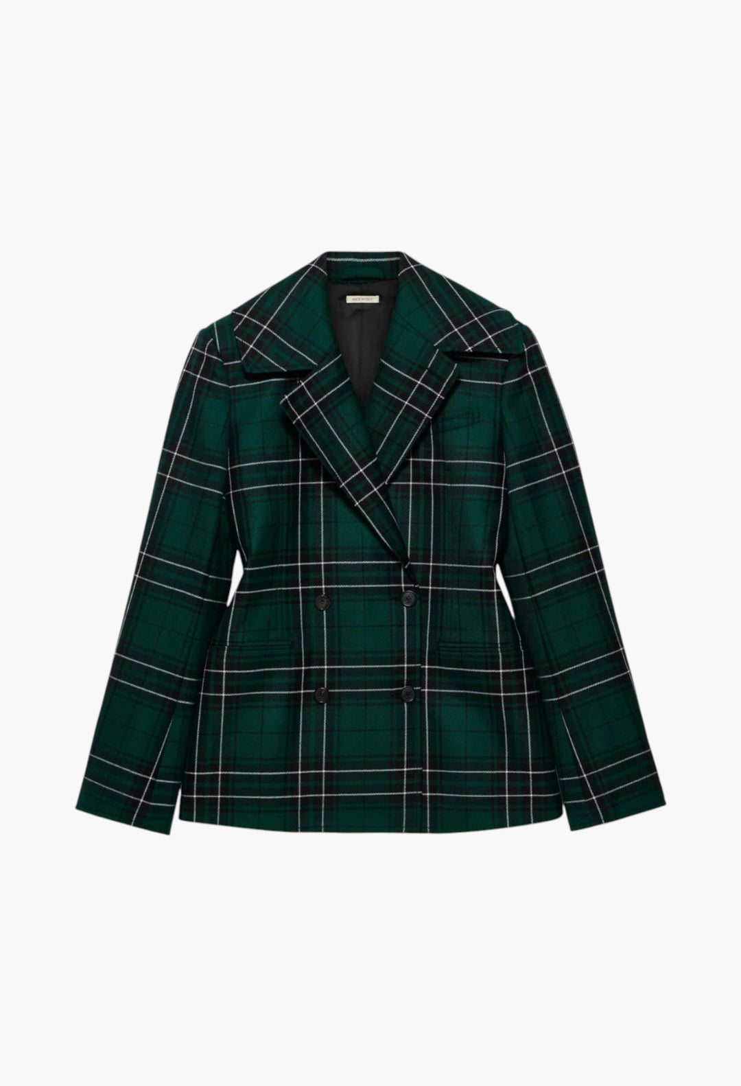 Fitted Waist Tailored Jacket In Forest Green - GLAM MODA