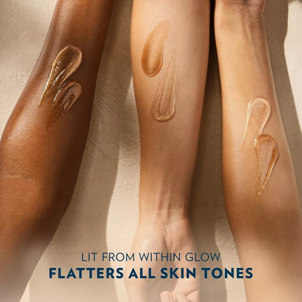 Vaseline Glazed & Glisten Vanilla Cocoa Shimmering Gel Body Oil - Sunlit Glow - 6.8 fl oz - GLAM MODA