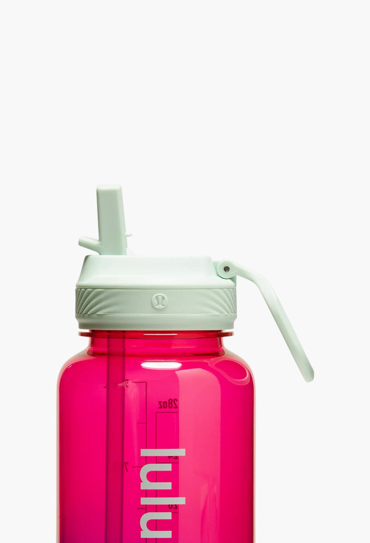 Geranium Pink/Galactic Cobalt/Ocean Air - Back to Life Clear Bottle 32oz Straw Lid - GLAM MODA
