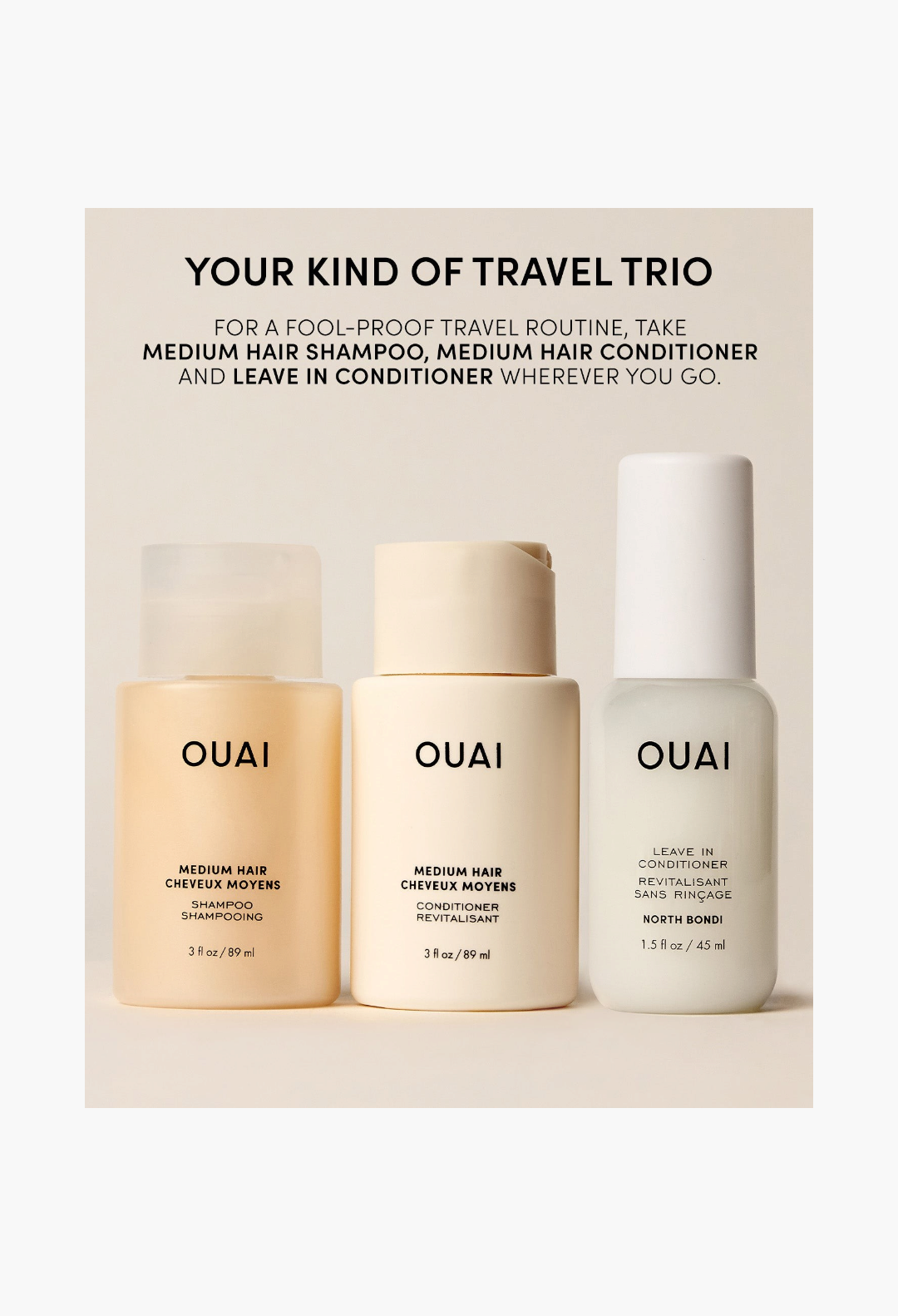 OUAI Medium Hair Travel Set
