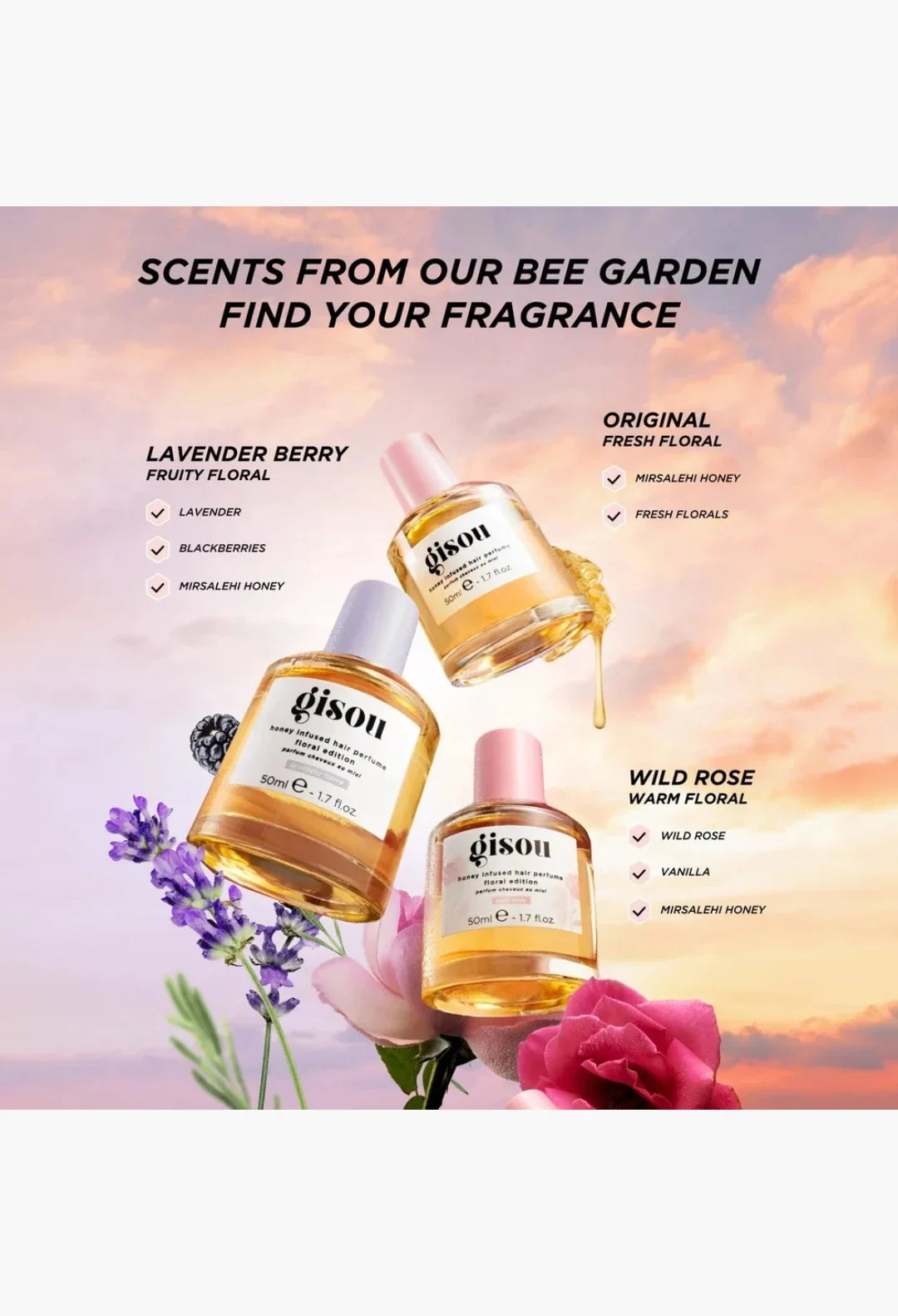 Honey Infused Hair Perfume Wildflower Honey