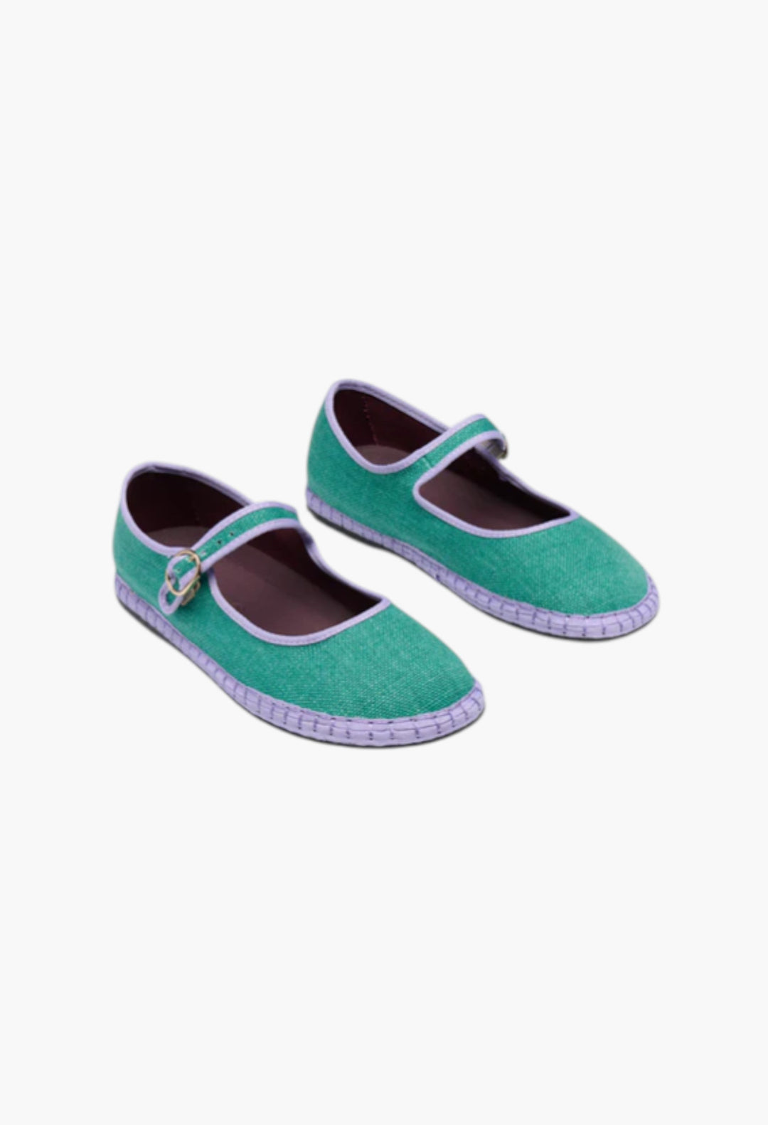Green With Lilac Piping - Cinderella Ivetta - GLAM MODA