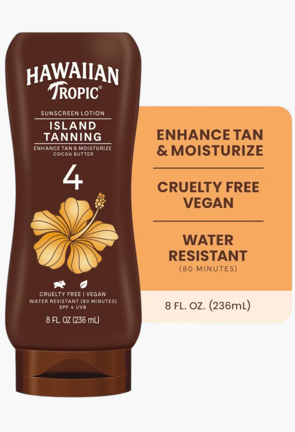 Hawaiian Tropic Dark Tanning Lotion Sunscreen - SPF 4 - 8oz - GLAM MODA