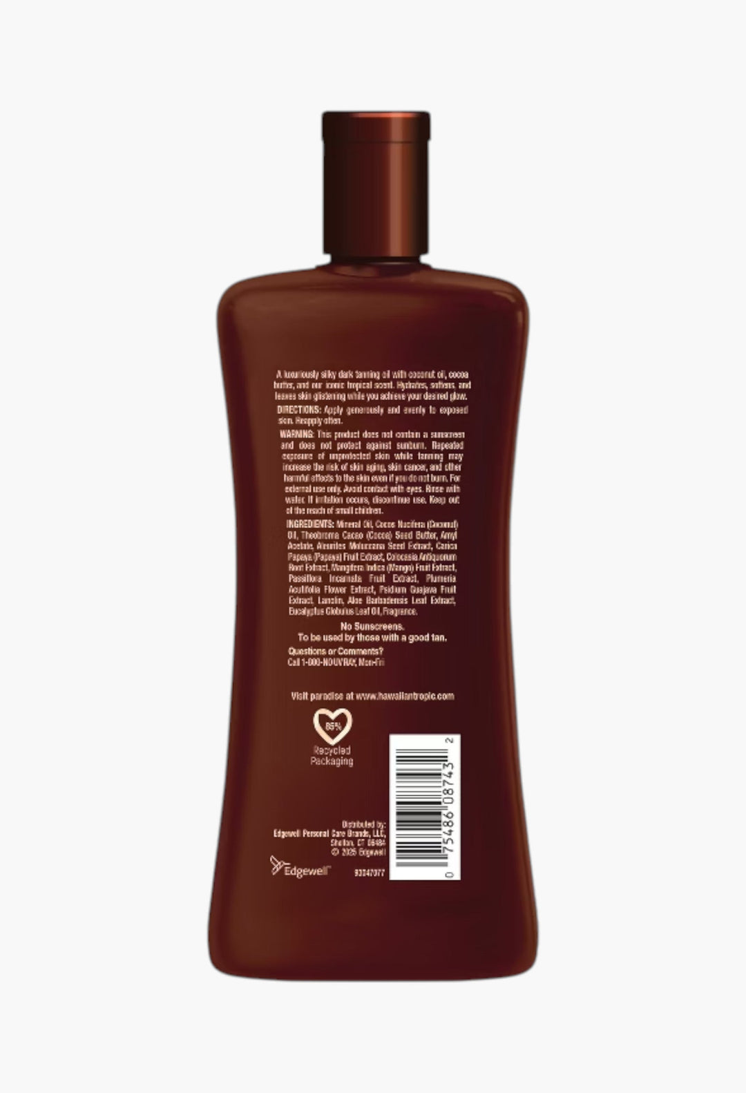 Hawaiian Tropic Dark Tanning Oil - 8oz: Whole Body, Tropical Scent, Tanning Lotions and Oils - GLAM MODA