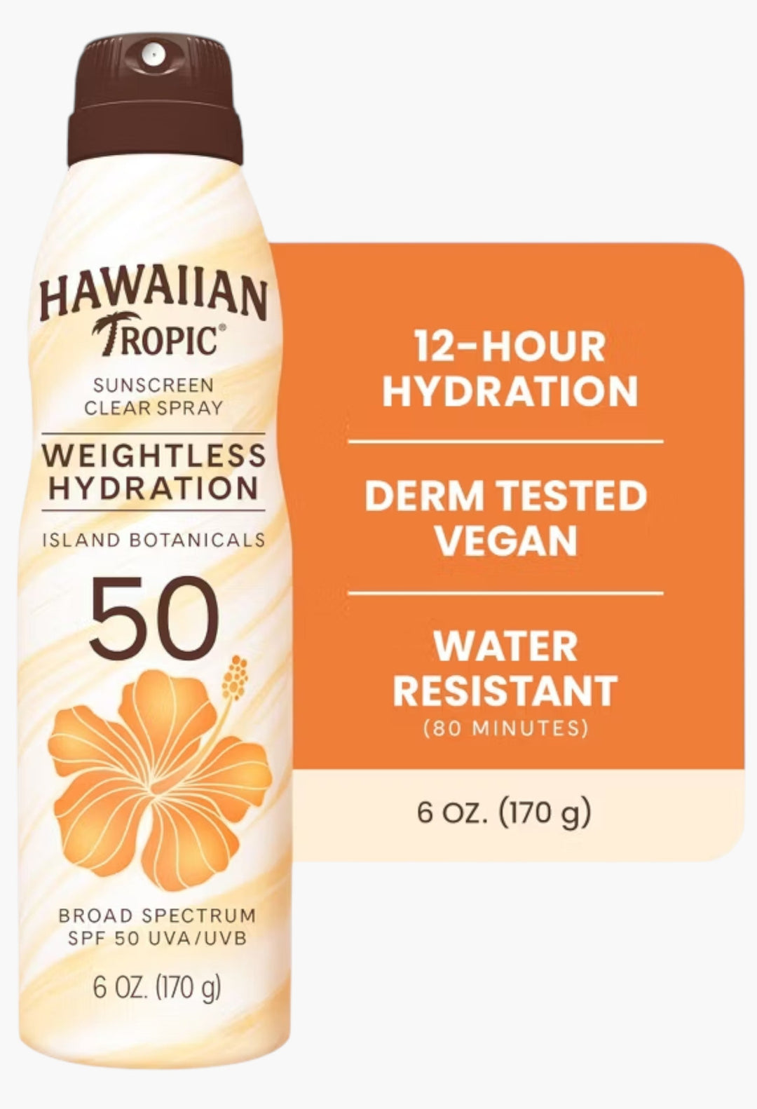 Hawaiian Tropic Silk Hydration Weightless Sunscreen C-Spray - SPF 50 / SPF 30 - GLAM MODA