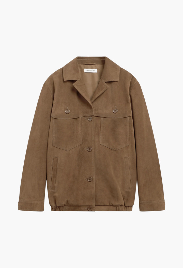 Hester Faux Suede Jacket - Camel - GLAM MODA