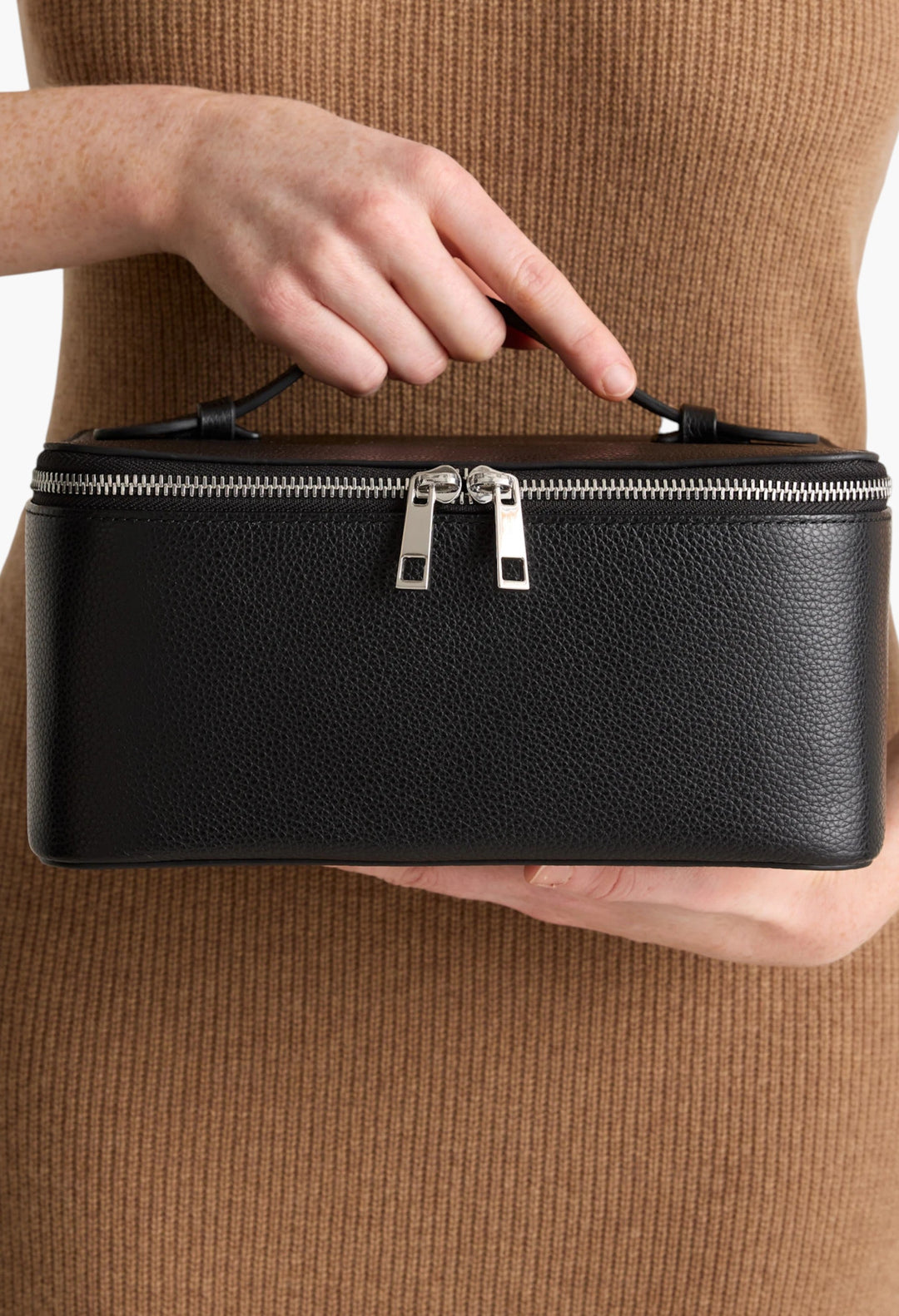 Italian Leather Travel Cosmetic Case - GLAM MODA