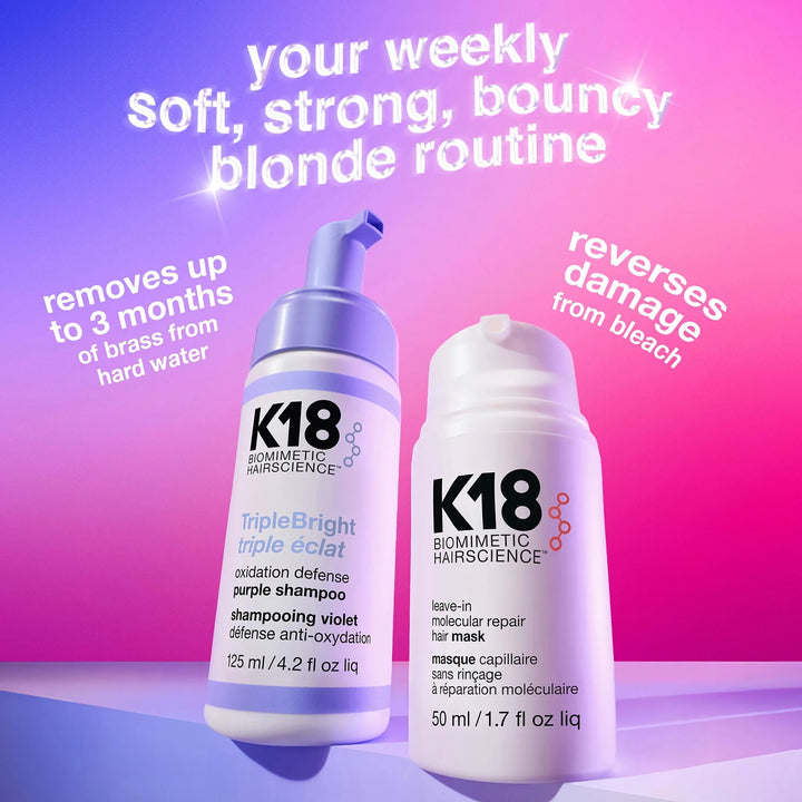 K18 Biomimetic Hairscience TripleBright Oxidation Defense Purple Shampoo