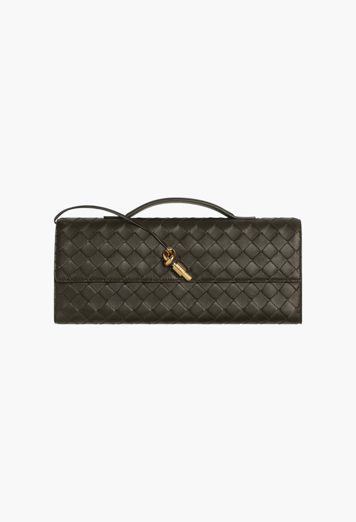 Kaki - Andiamo Clutch - GLAM MODA