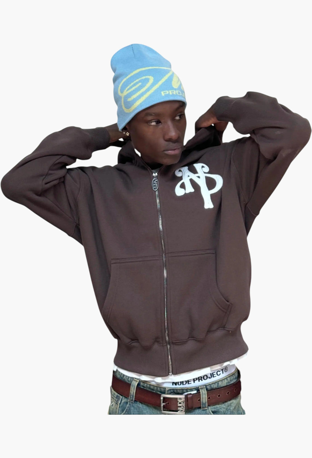 Kill Bill Zip-Up Hoodie Brown - GLAM MODA