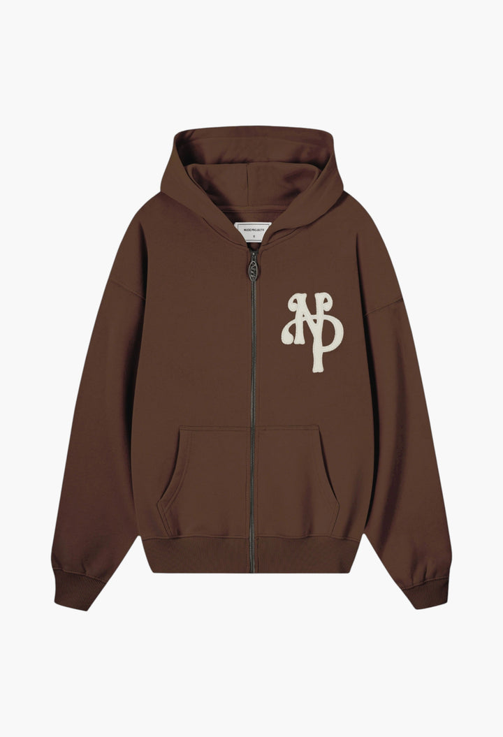 Kill Bill Zip-Up Hoodie Brown - GLAM MODA