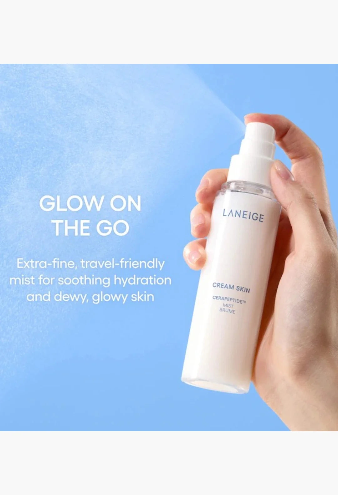 Mini Cream Skin Milky Toner Mist with Ceramides & Peptides for Nourishing Hydration
