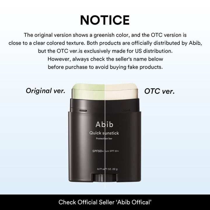 Abib - Quick Sunstick Protection Bar - GLAM MODA