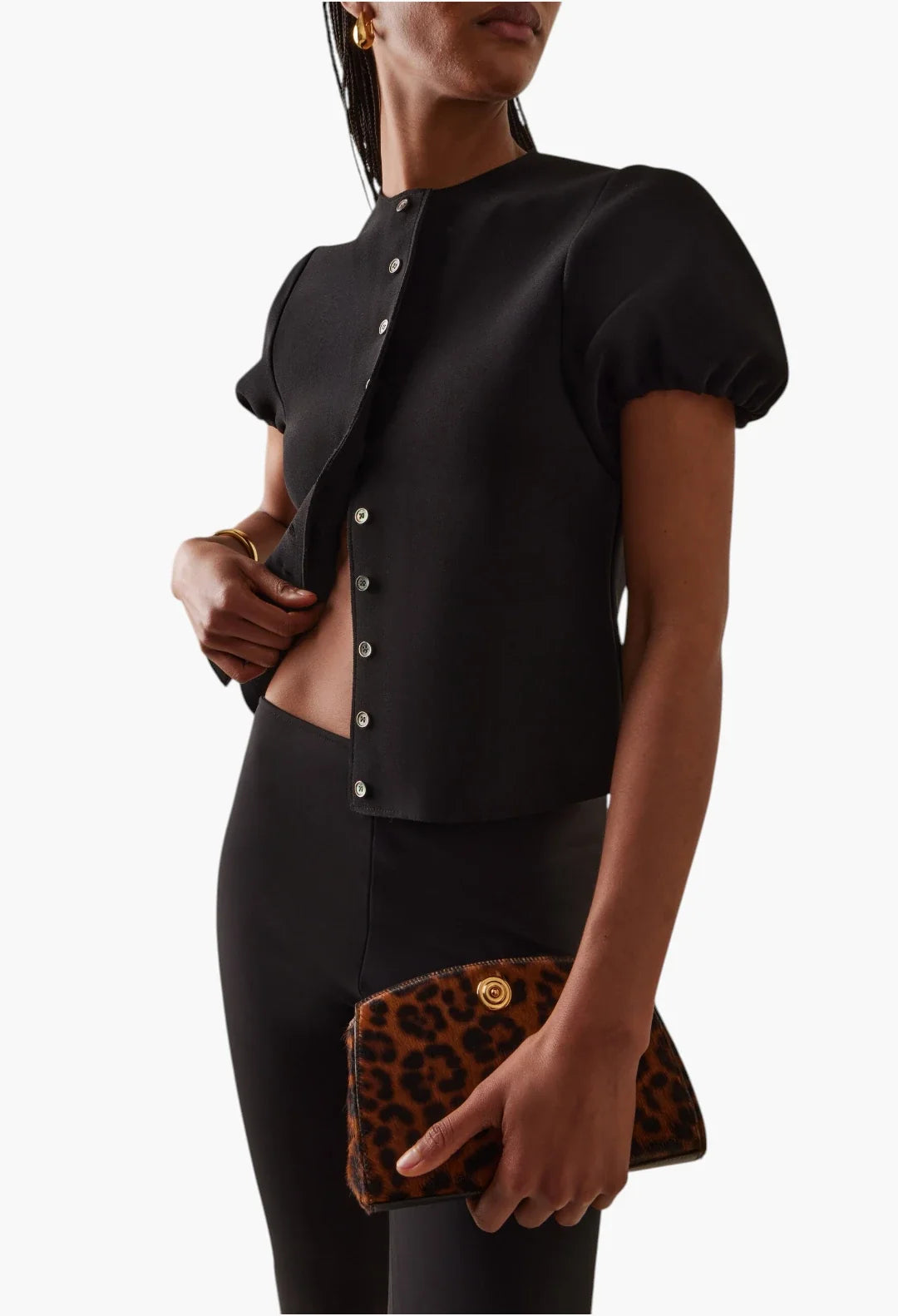 Pushlock Pony Hair Clutch