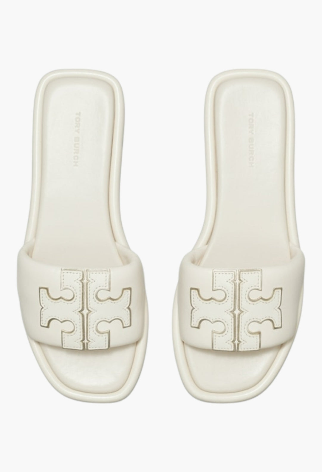 Light Cream/Gold - Double T Sport Slide - GLAM MODA