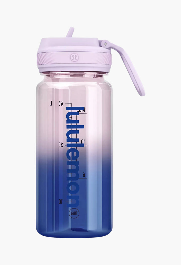 Back to Life Clear Bottle 18oz Straw Lid Ombre - GLAM MODA